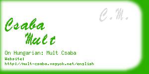 csaba mult business card